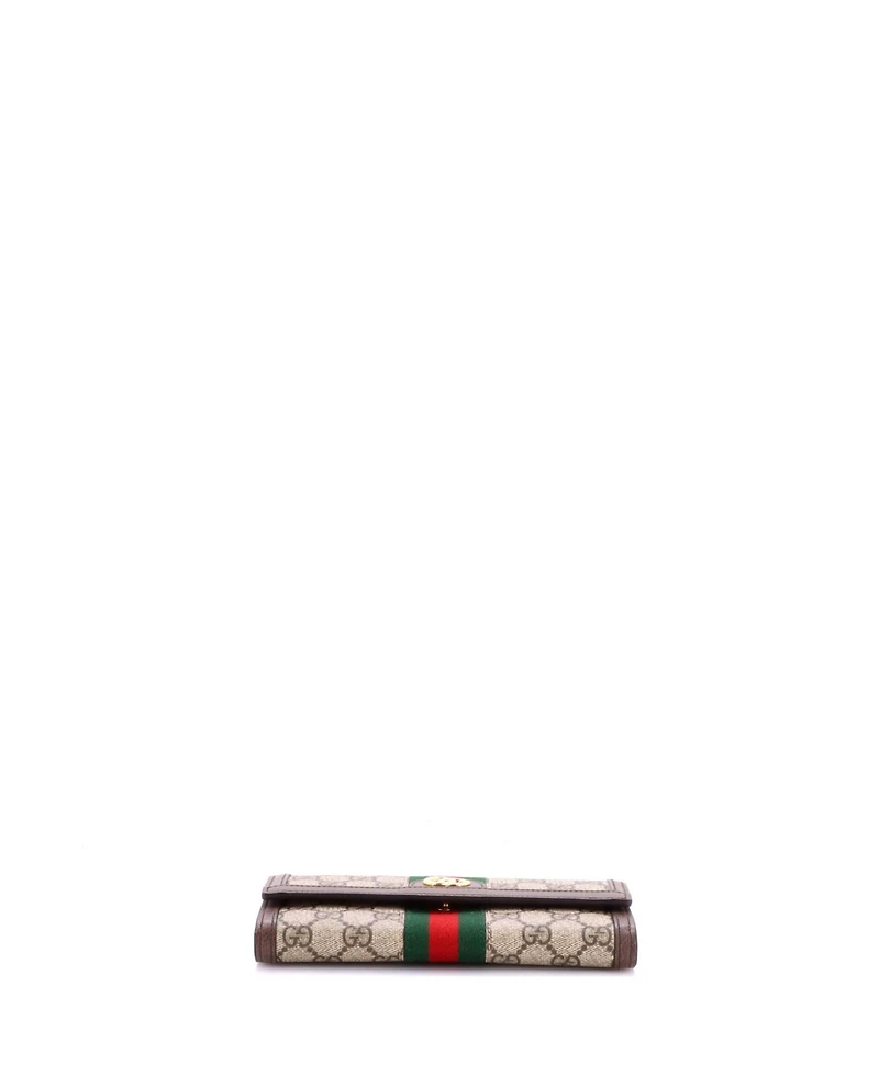 Pre-Owned Gucci Ophidia Continental Wallet Gg Coated Canvas