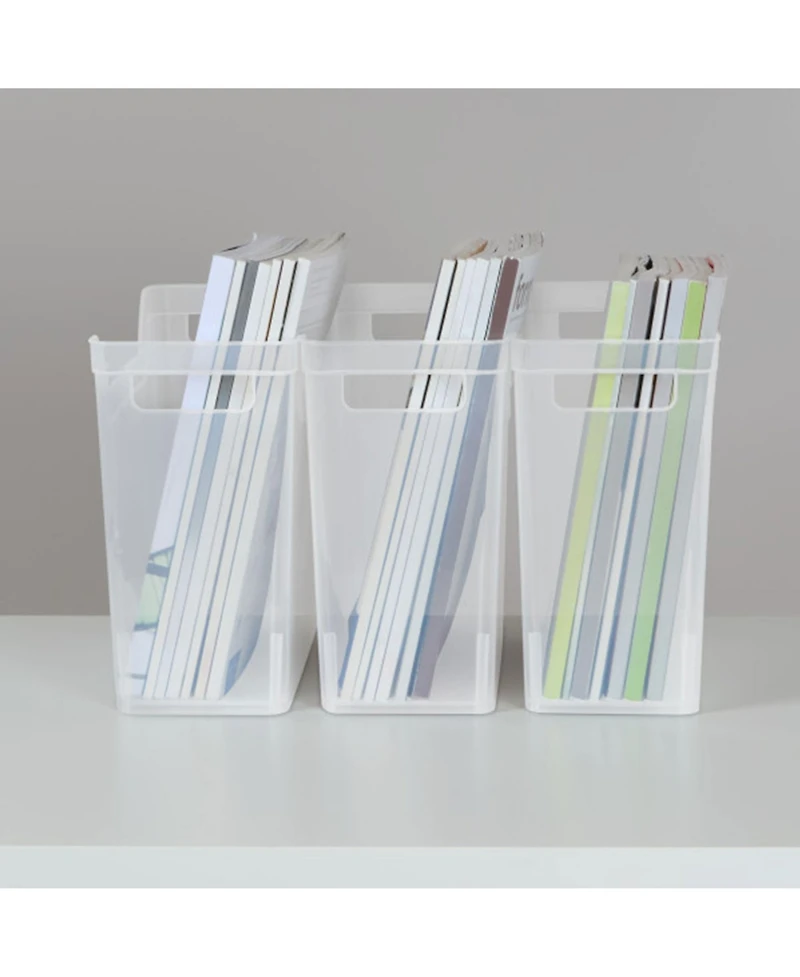 Sterilite Narrow Shelf Home Storage Organizing Plastic Container, 6 Pack, Clear
