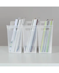 Sterilite Narrow Shelf Home Storage Organizing Plastic Container, 6 Pack, Clear