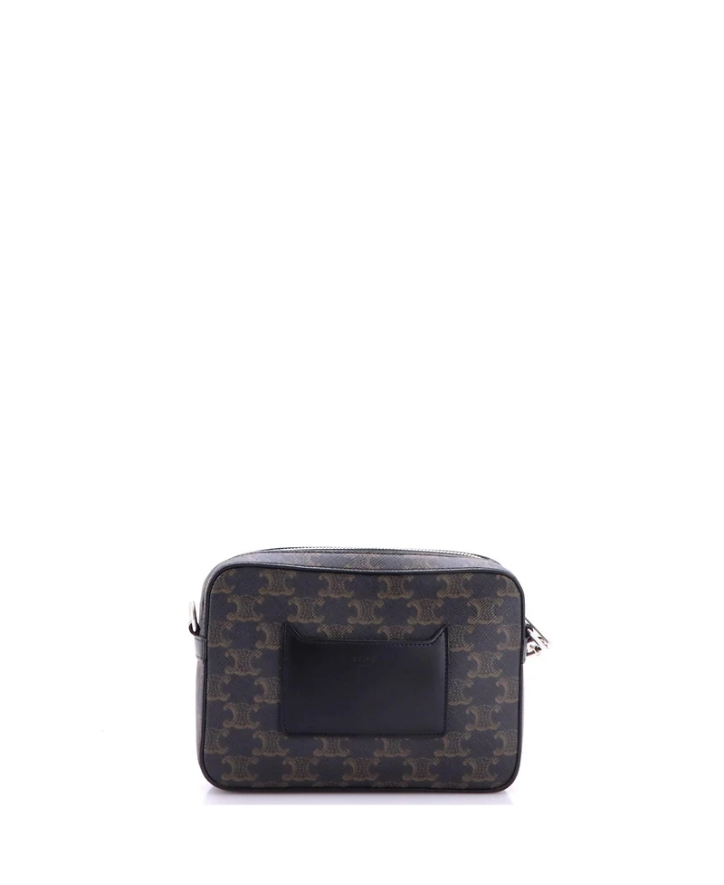 Pre-Owned Celine Small Zip Messenger Bag Triomphe Coated Canvas