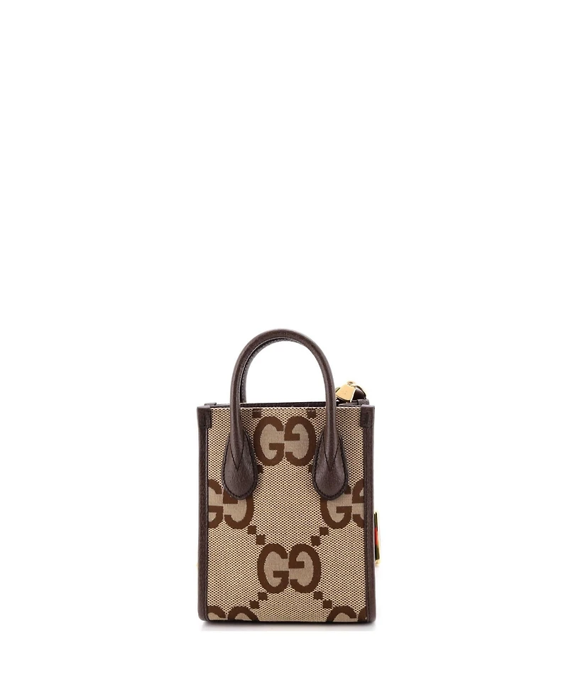 Pre-Owned Gucci Mini Vertical Tote Jumbo Gg Canvas