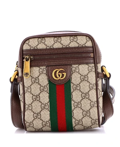 Pre-Owned Gucci Mini Ophidia Messenger Bag Gg Coated Canvas