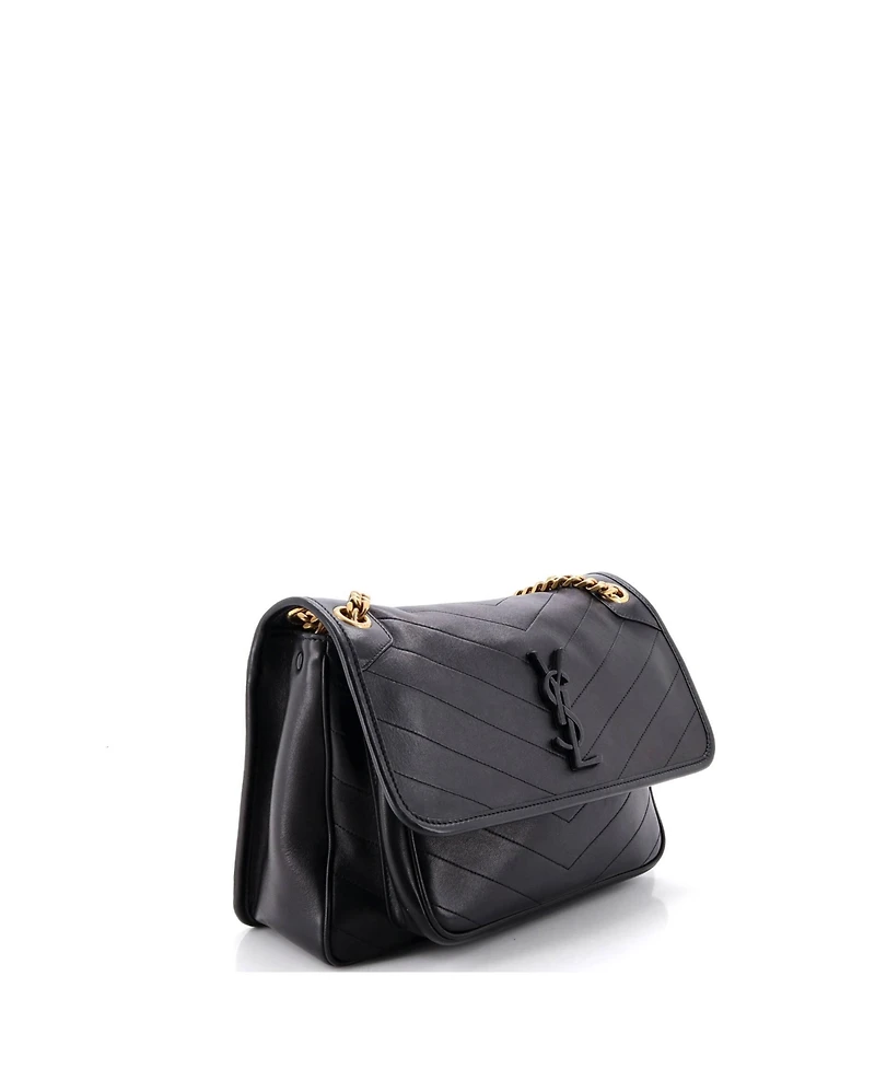 Pre-Owned Saint Laurent Medium Niki Chain Flap Bag Leather