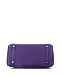 Pre-Owned Hermes Birkin 30 Handbag Purple Togo with Palladium Hardware