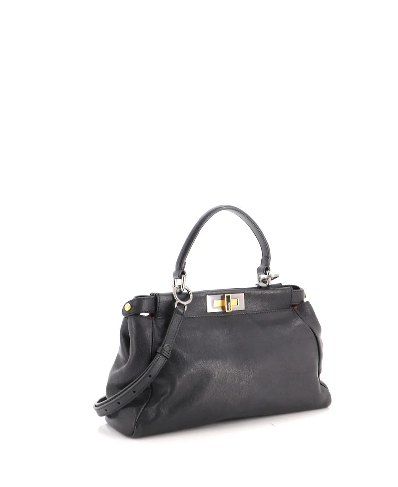 Pre-Owned Fendi Regular Peekaboo Bag Soft Leather
