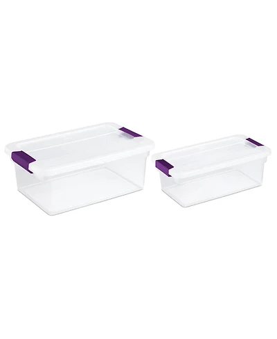Sterilite 15 Quart Storage Tote, 12 Pack, and 6 Quart Storage Tote, 12 Pack