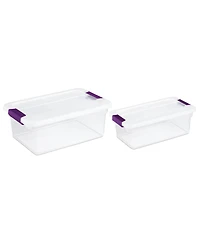 Sterilite 15 Quart Storage Tote, 12 Pack, and 6 Quart Storage Tote, 12 Pack