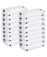 Sterilite 60 Quart ClearView Latch Lid Wheeled Underbed Storage Tote, (16 Pack)