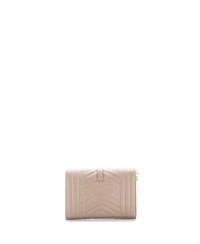 Pre-Owned Saint Laurent Classic Monogram Envelope Wristlet Clutch Mixed Matelasse Leather