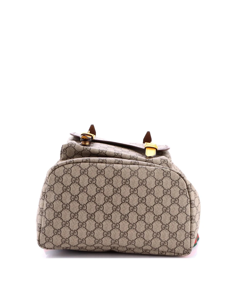 Pre-Owned Gucci Large Courrier Soft Backpack Gg Coated Canvas