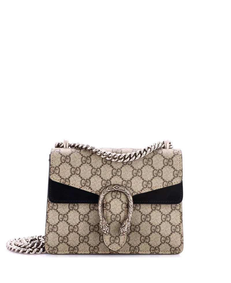 Pre-Owned Gucci Mini Dionysus Bag Gg Coated Canvas
