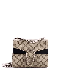 Pre-Owned Gucci Mini Dionysus Bag Gg Coated Canvas