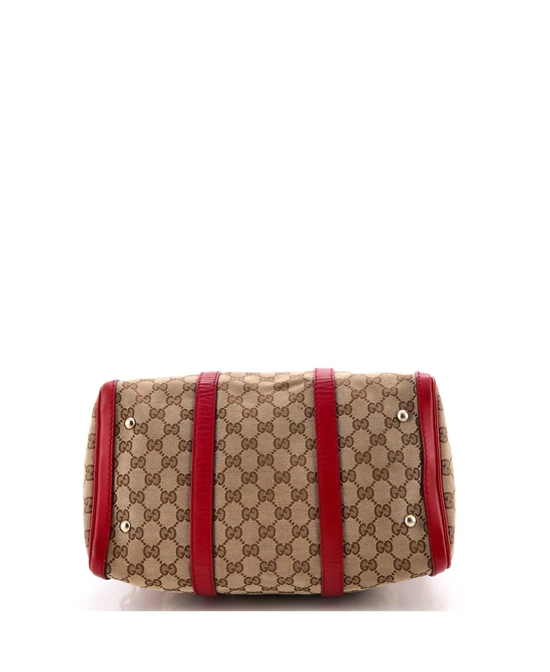 Pre-Owned Gucci Medium Convertible Joy Boston Bag Gg Canvas with Leather