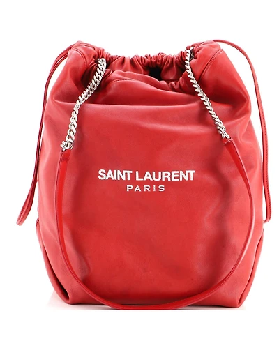 Pre-Owned Saint Laurent Large Teddy Bucket Bag Leather