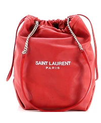 Pre-Owned Saint Laurent Large Teddy Bucket Bag Leather