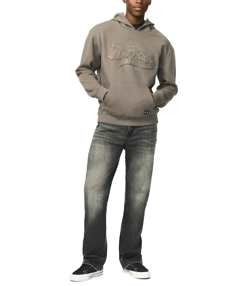 Buffalo David Bitton Men's Farro Heavyweight Brushed Fleece Graphic Hoodie
