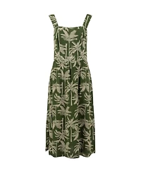 Weird Fish Women's Tatum Printed Square Neck Midi Dress