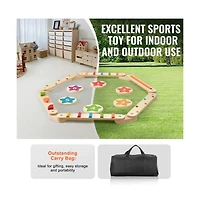 Slickblue 6 Pieces Wooden Balance Steppingstones for Kids Ages 2-6