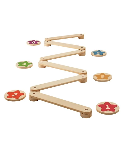 Slickblue 6 Pieces Wooden Balance Steppingstones for Kids Ages 2-6