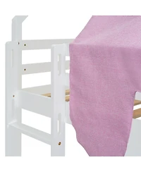 Streamdale Furniture Wooden Loft Bed House with Tent