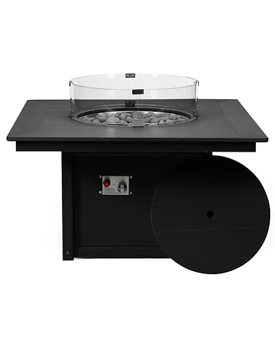 WestinTrends 42" Modern Outdoor Patio Propane Square Fire Pit Table