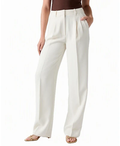 Guess Women's Theoline Perfect Pant Wide-Leg High-Rise Pants