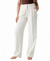 Guess Women's Theoline Perfect Pant Wide-Leg High-Rise Pants