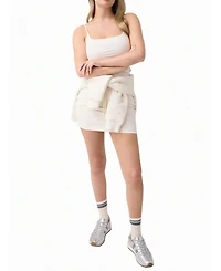 Guess Women's Ortensia Rhinestone-Logo Jersey-Knit Tank