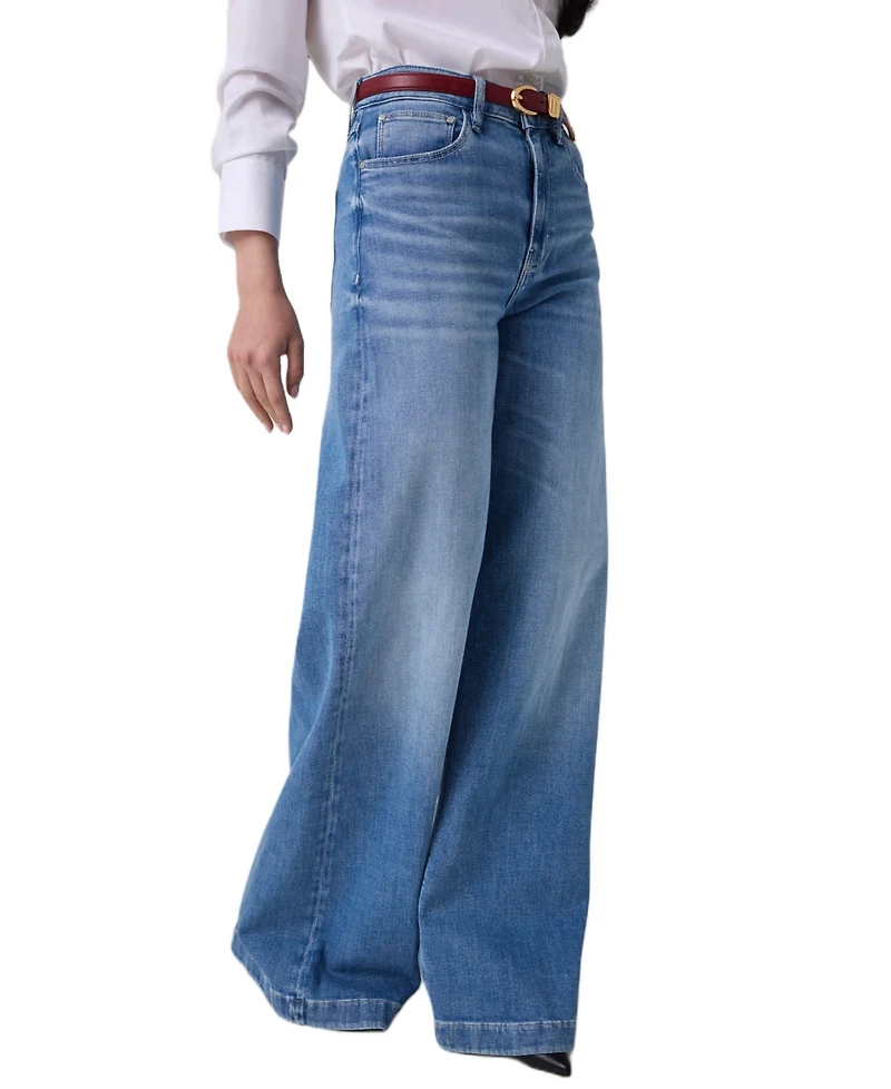 Guess Women's Bellagio High-Rise Wide-Leg Stretch Denim Jeans