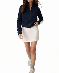 Guess Women's Phoebe Full-Zip High-Neck Cotton-Blend Sweatshirt