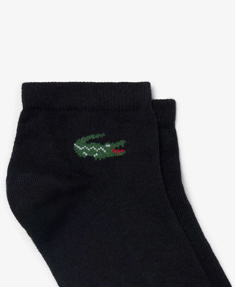 Lacoste Men's Ribbed-Cuff Ankle Socks, 3-Pack