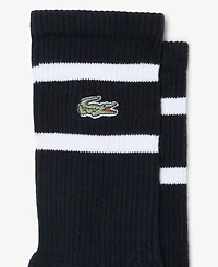 Lacoste Men's Striped Ribbed Crew Socks, 2-Pack