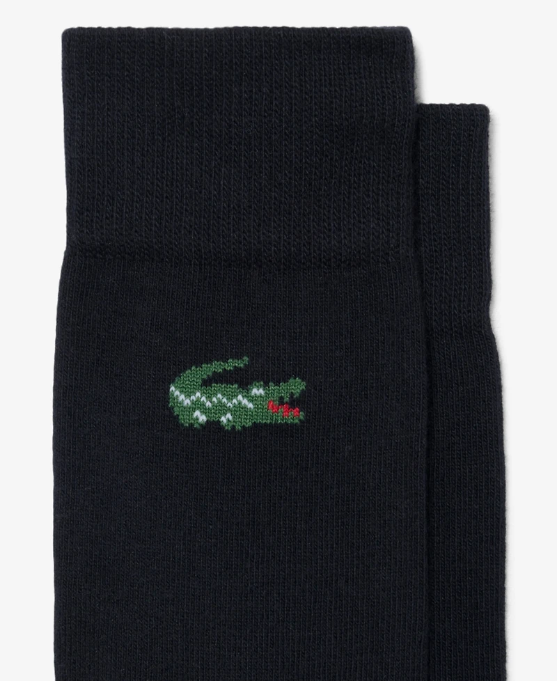 Lacoste Men's & Women's Ribbed-Cuff Crew Socks, 3-Pack