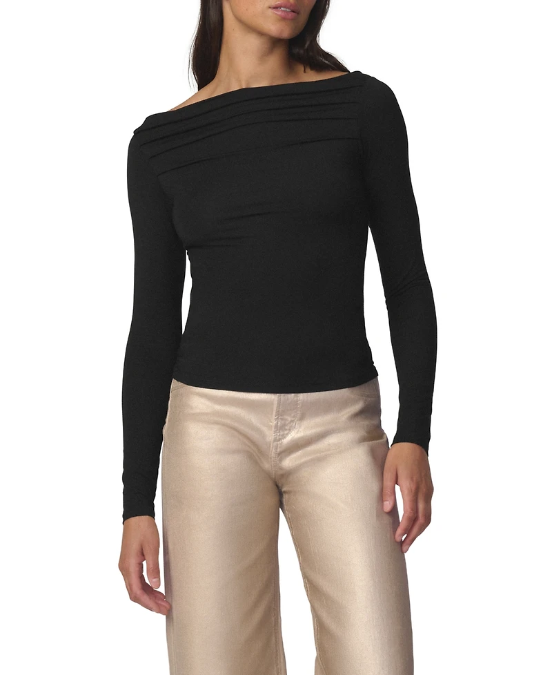 Joe's Jeans Women's Pleated Off-The-Shoulder Blouse