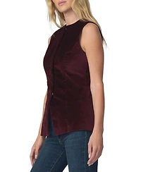 Joe's Jeans Women's Velveteen Tunic Sleeveless Button-Front