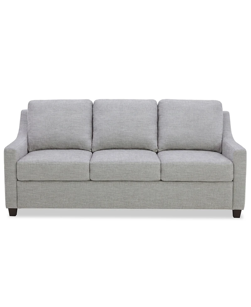 Lorrana 3-Seat Curved Arms Fabric Reversible Back Cushion Sofa, Macy's Exclusive