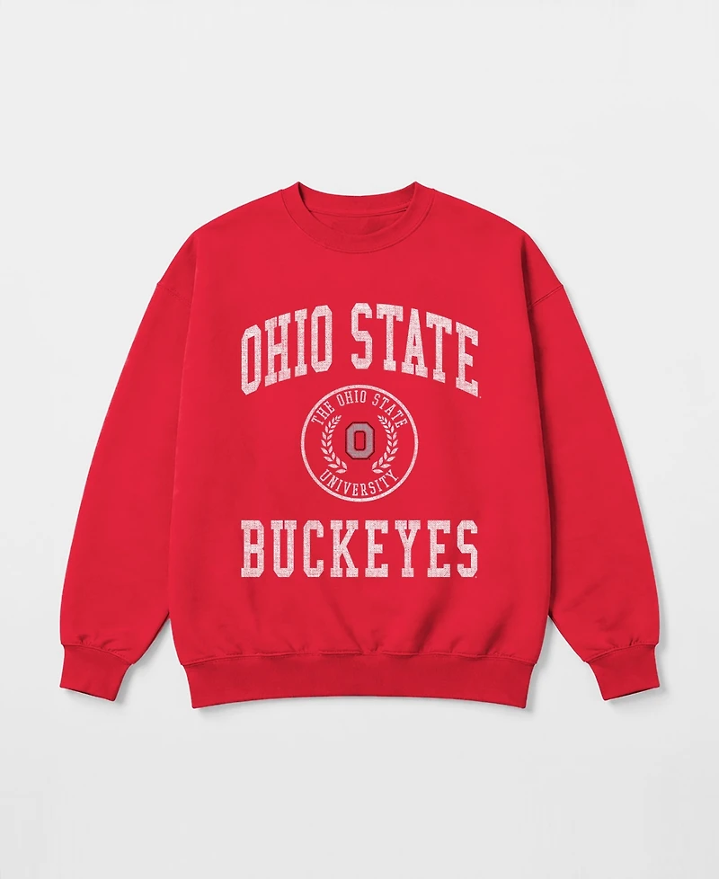 Gameday Couture Women's Ohio State Buckeyes Prime Play Oversized Graphic Sweatshirt