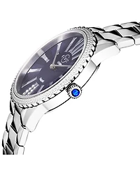 GV2 by Gevril Women's Siena Swiss Quartz Silver Stainless Steel Bracelet Diamond Watch