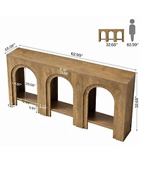 Tribesigns Solid Wood Console Table with Storage, Entryway Table
