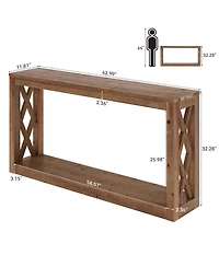Tribesigns Farmhouse Solid Wood Console Table, Narrow Entryway Table