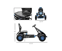 Yobtop Kids Pedal Go Kart with Adjustable Seat, Suspension System & Safety Hand Brake Ride-On Toy, 110 lbs Capacity, Ages 5-12