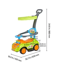Yobtop 3-in-1 Foot-to-Floor Ride On Push Car, 55 lbs Capacity, Ages 1+
