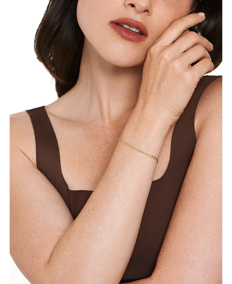 Devata Infinity Chain Bracelet in 14K Gold, 6.5 in adj to 7.5 in, approx. 2.8 grams