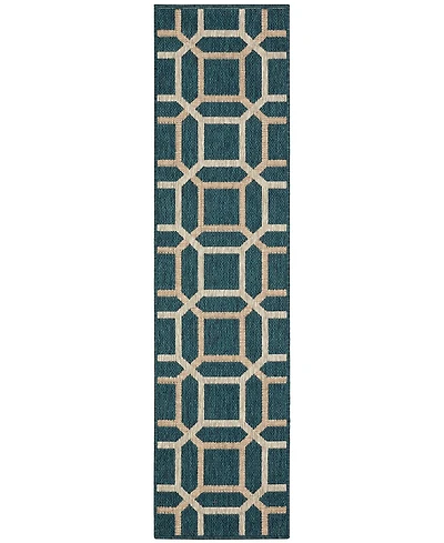 Oriental Weavers Latitude 806B3 Blue 1'10" x 7'6" Runner Rug