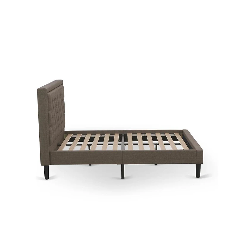 East West Furniture KD18F-1VL0C 2 Piece Full Size Bed Set - Full Size Bed Headboard with 1 Night Stand
