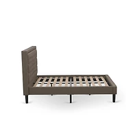 East West Furniture KD18F-1VL0C 2 Piece Full Size Bed Set - Full Size Bed Headboard with 1 Night Stand