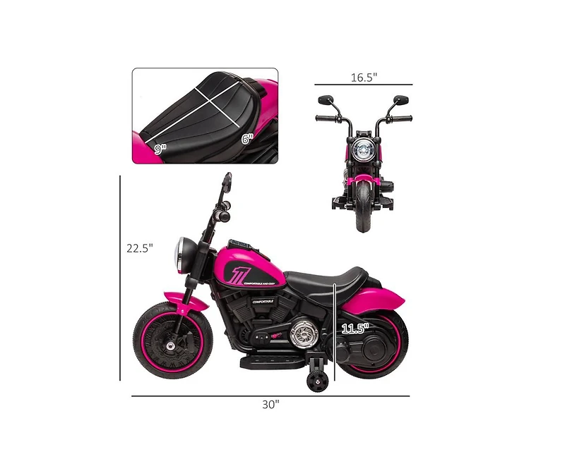 Yobtop Kids Motorcycle with Training Wheels