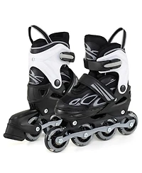 Sugift Adjustable Kids Inline Skates 4 Expandable Sizes with Led Wheels and Heel Brake Ages 5-7