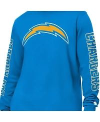 Starter Men's Powder Blue Los Angeles Chargers Clutch Hit Ii Long-Sleeve T-Shirt
