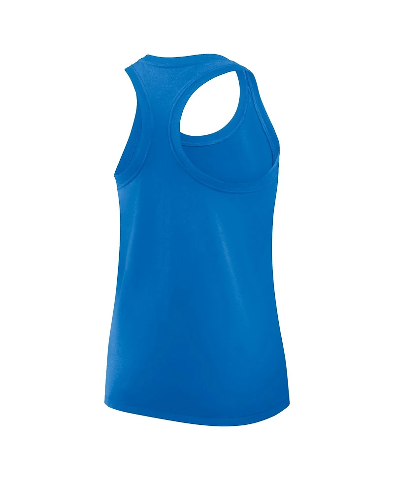 Nike Women's Blue Detroit Lions Hurry Up Tri-Blend Dri-fit Tank Top